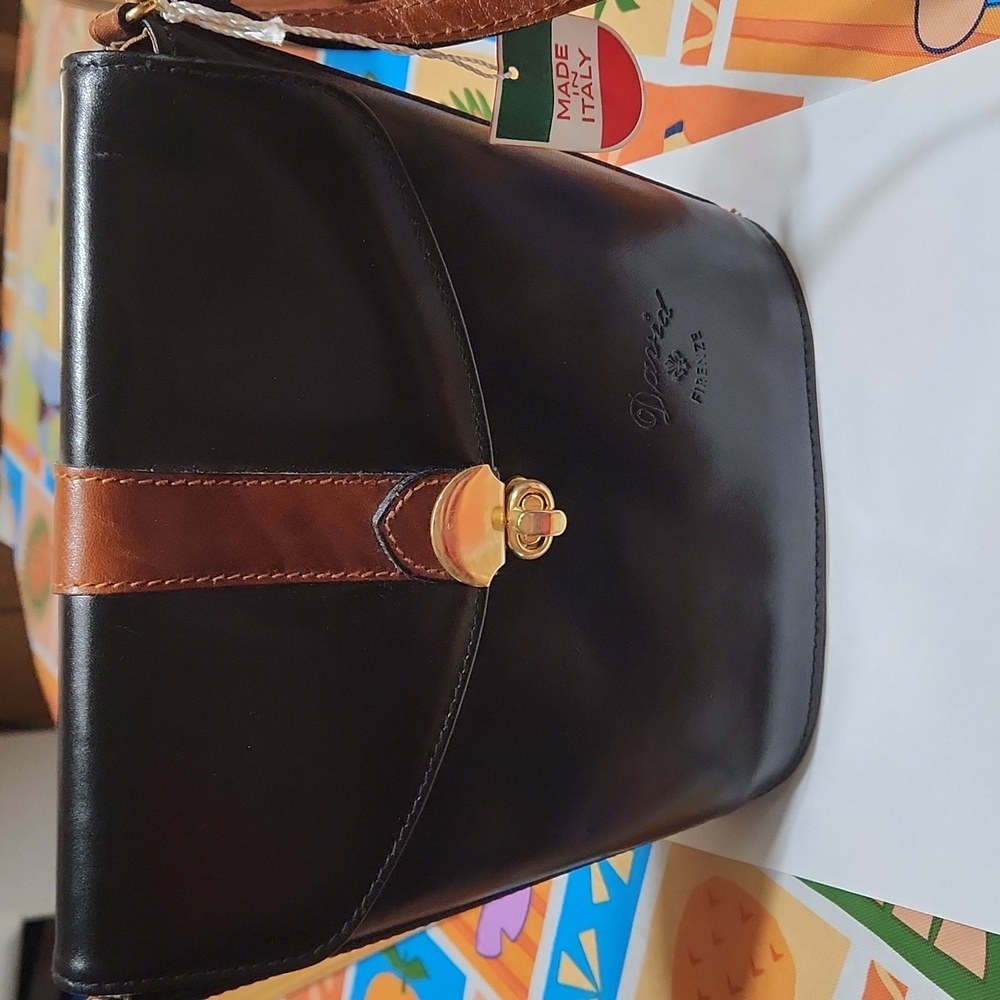 VINTAGE David Firenze Italian Leather crossbody purse